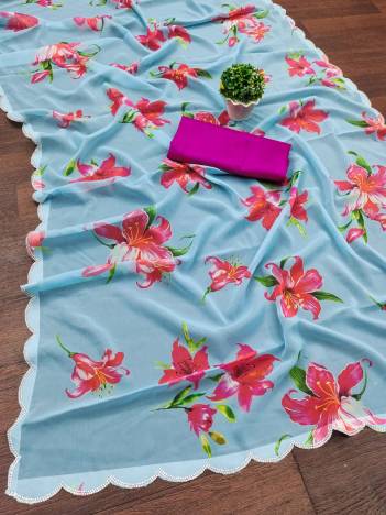 LF 6 BY SAGAR IMPEX FAUX GEORGETTE SAREE MANUFACTURER IN INDIA